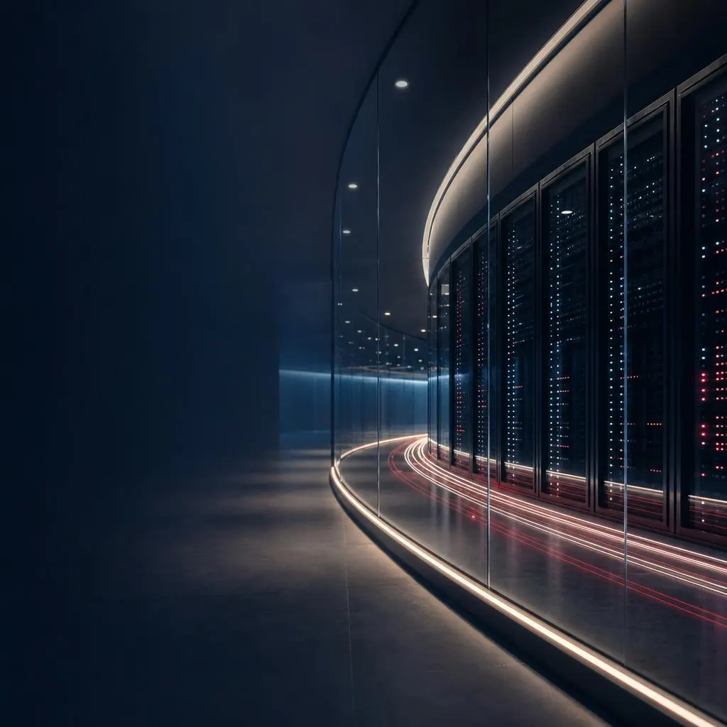 Sfeervolle visualisatie van een moderne IT-infrastructuur